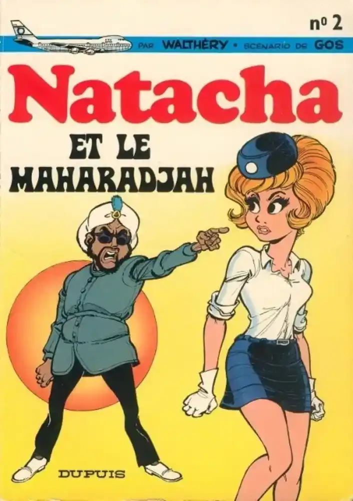 Couverture de Natacha et le Maharadjah avec Natacha debout