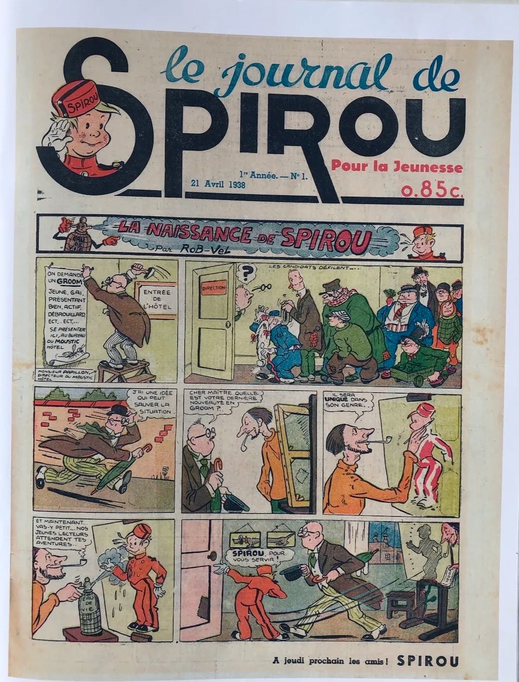 Couverture du premier numéro du journal Spirou