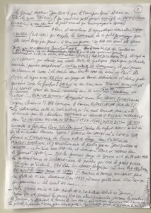 Manuscrit sur les origines de Spirou, deuxième page