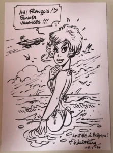 Dessin dédicacé de Natacha