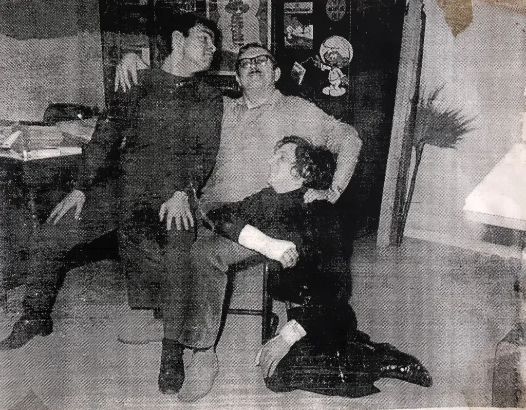 Photographie de groupe évoquant les souvenirs du Studio Peyo